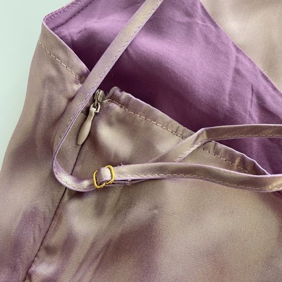 UO purple Mallory Metallic Asymmetrical Slip Dress - Picture 10 of 12